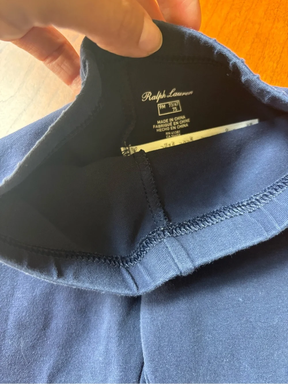 Ralph Lauren Navy Blue Kids Leggings with Polo Pony